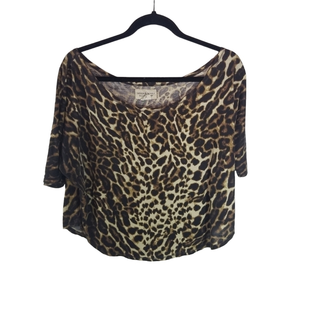 Denim & Supply Ralph Lauren animal print oversized boxy tee